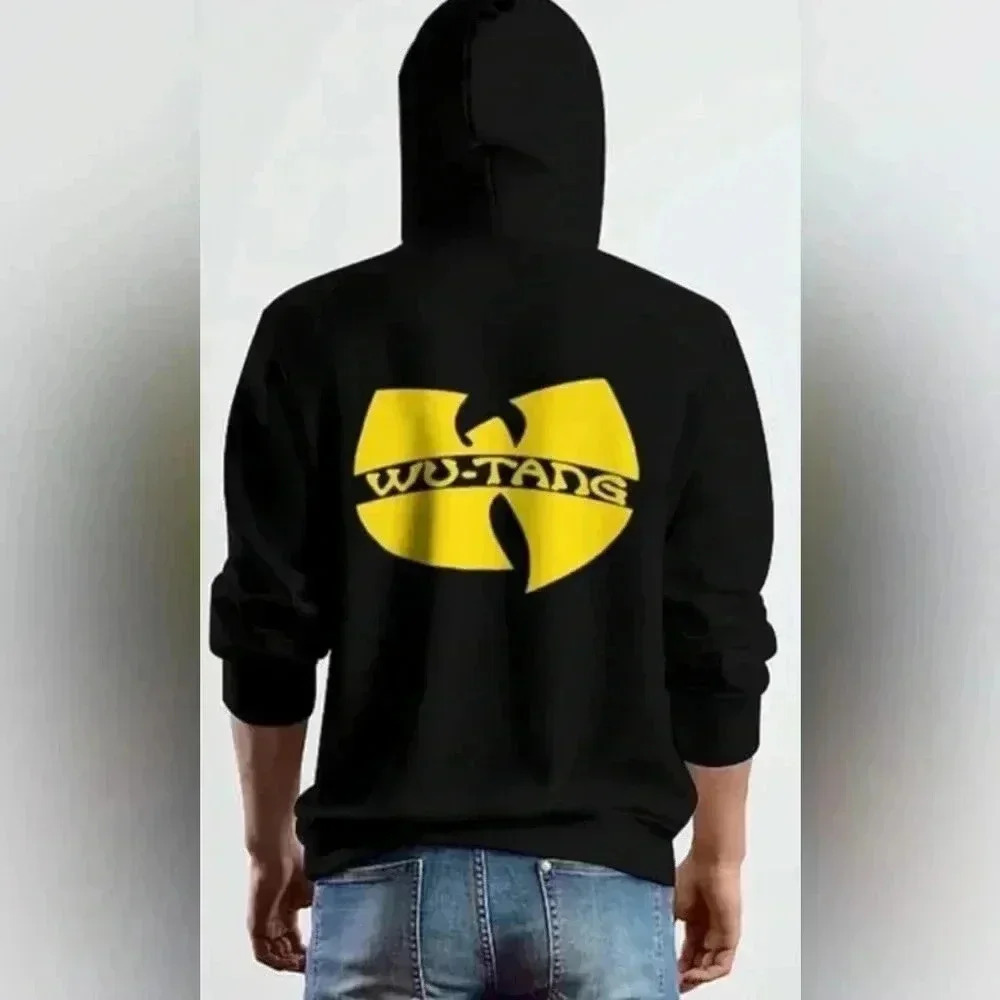 Wutang “protect ya neck” vintage black long sleeve unisex  lightweight hoodie S